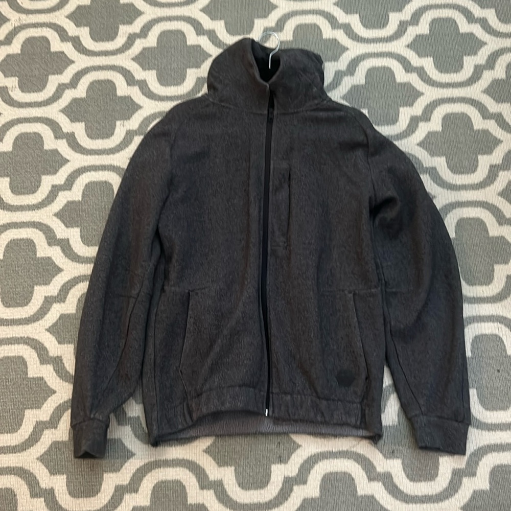 Medium Quicksilver Adapt heavyweight zip up hoodie in dark grey